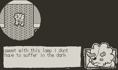 Darkness and lamp